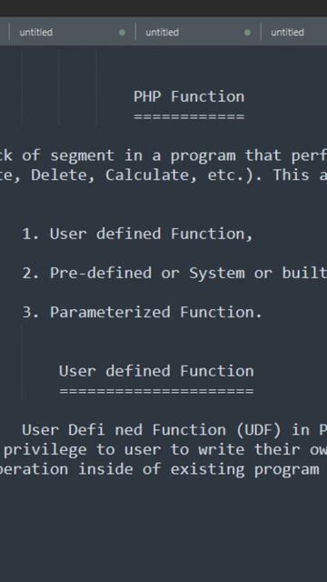 Functions in php