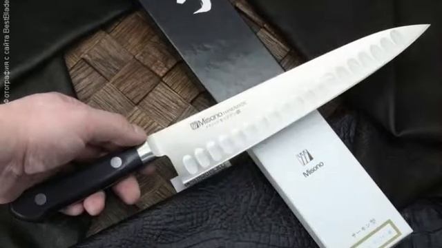 Кухонный нож Misono Molibden Steel Gyuto с проточкой 210 мм