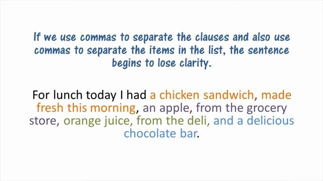 Semicolon Rules. How to punctuate lists with semicolons. Easy English.
