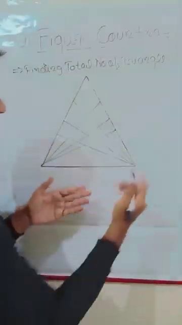 FINDING TOTAL NO TRAINGLE #short / 2 Sec short trick " 😌 Special type of  Traingle "