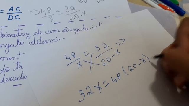 TEOREMA da Bissetriz interna de um triângulo.
