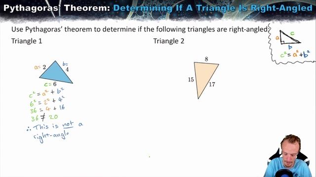 Using Pythagoras Theorem To Determine If A Triangle Is Right Angled