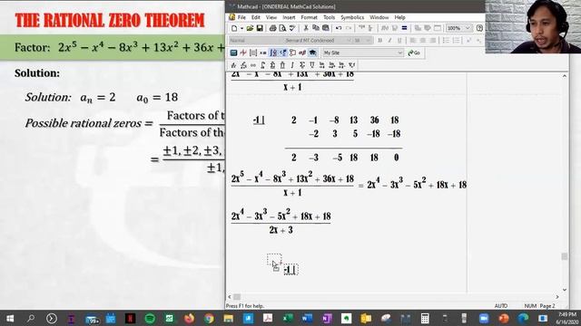 Rational Zero Theorem