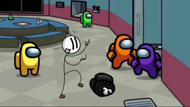 The Henry stickman (Distracting dance) AMONG US. #shorts