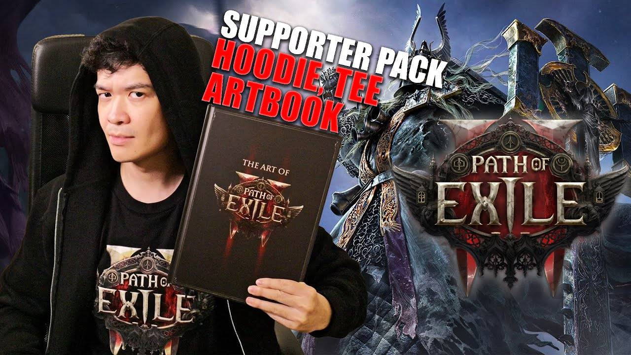 Распаковка саппорт пака с Худи и Артбуком, а также как играется в Path of Exile 2 на ROG Ally