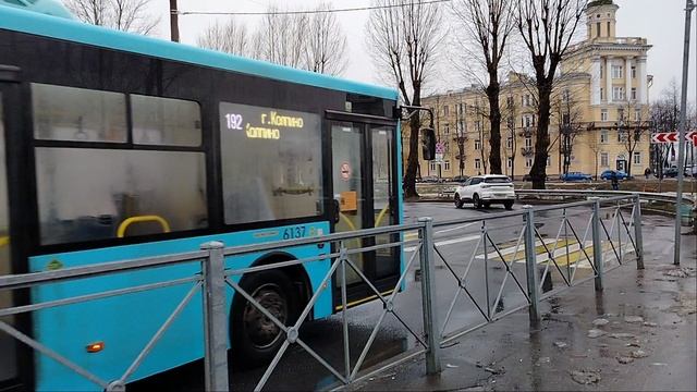 27 января 2025 г. Автобус 192 маршрут Волгабас 5270.G2 6137 Колпино Набережная Комсомольского Канала