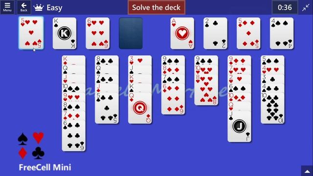 FreeCell Mini Game #1 | September 18, 2021 Event | Easy