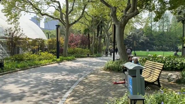 上海の街 古北路 大渡河路 长风公园 云岭东路 Shanghai Changfeng Park