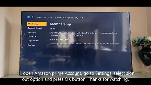 Sign out Amazon prime Account from smart TV or Mobile device