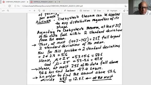 Online class on how to apply Chebyshev Theorem and Empirical Rule