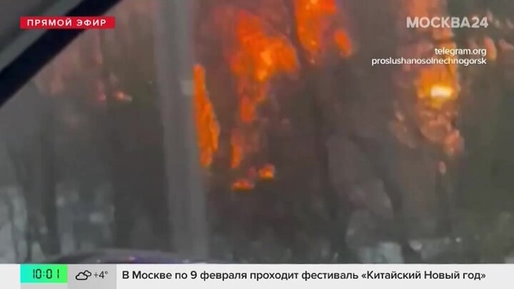 Под Солнечногорском горит склад мебели