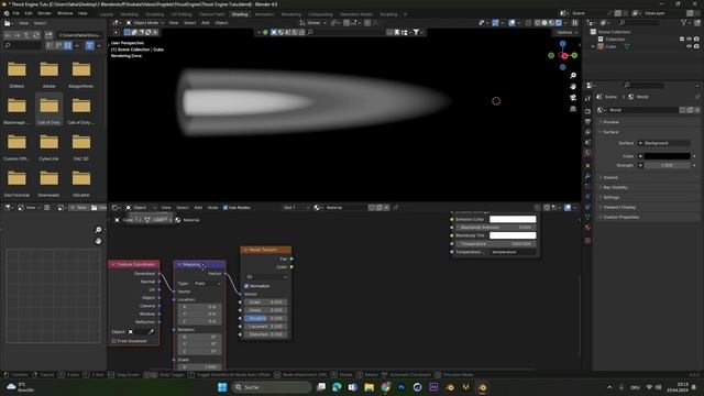 Thruster Engine Flame - Blender 4.0+ Tutorial