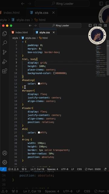 Illuminate Your Website with a Glowing Loader Ring Animation #coding #webdesign #css #webdevelopmen