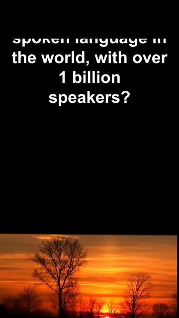 Did you know that Mandarin Chinese is the most widely spoken language in the world?