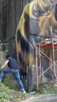 Роспись бетонной конструкции. 3D