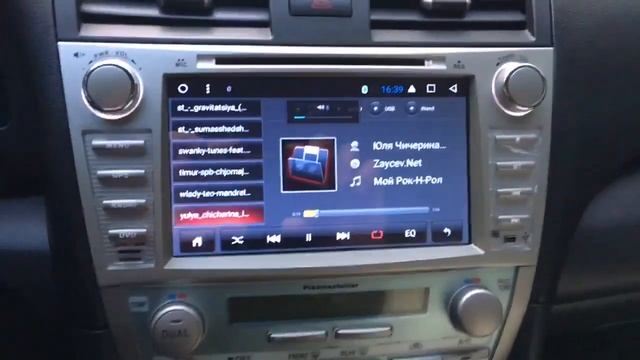 Мультимедиа в Toyota Camry на Android