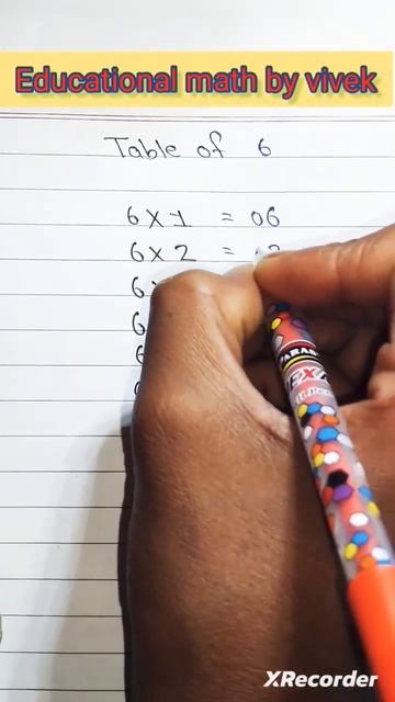 Table of 6 #shorts #youtubeshorts #shortvideo #trending #viral #short