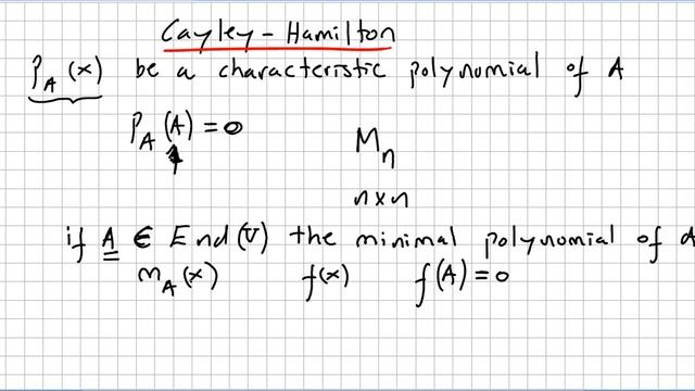 Representation Theory 13, Cayley-Hamilton Theorem