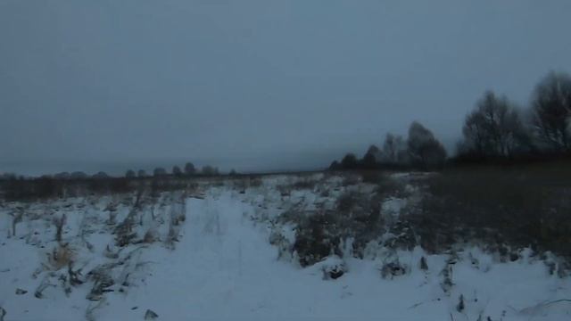 Зима поле.