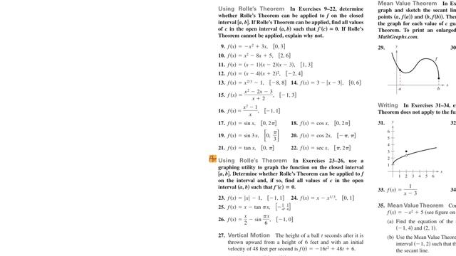 Calculus - Rolle's Theorem