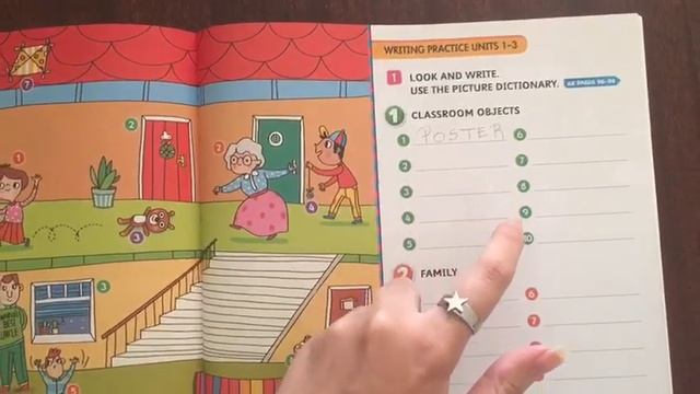 CLASS BOOK, PAGE 94 - ACTIVITY 1 "LOOK AND WRITE" SECTION 1 "SCHOOL OBJECTS"