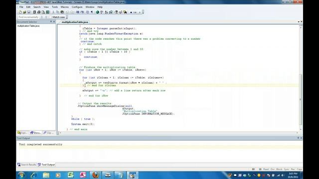 multiplicationTable.java