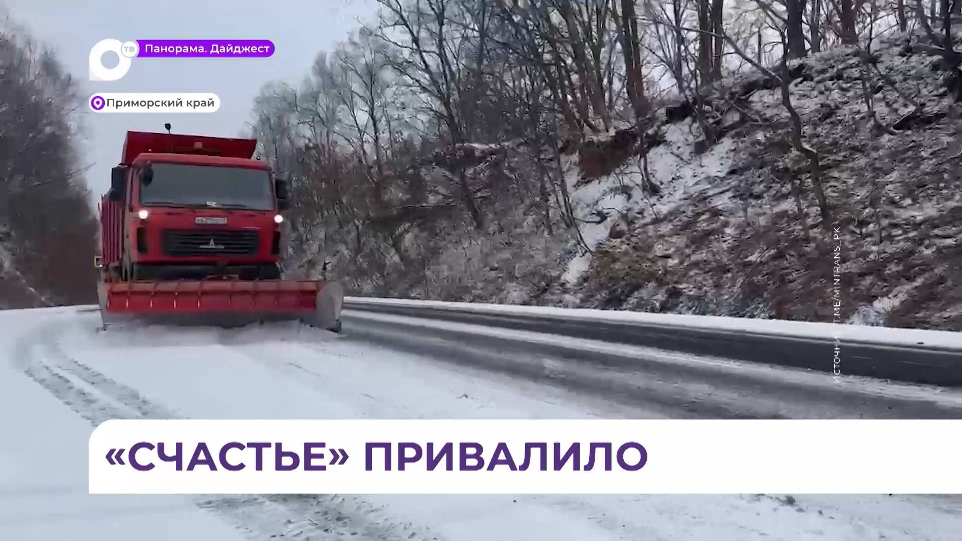 В Приморье продолжается обильный снегопад