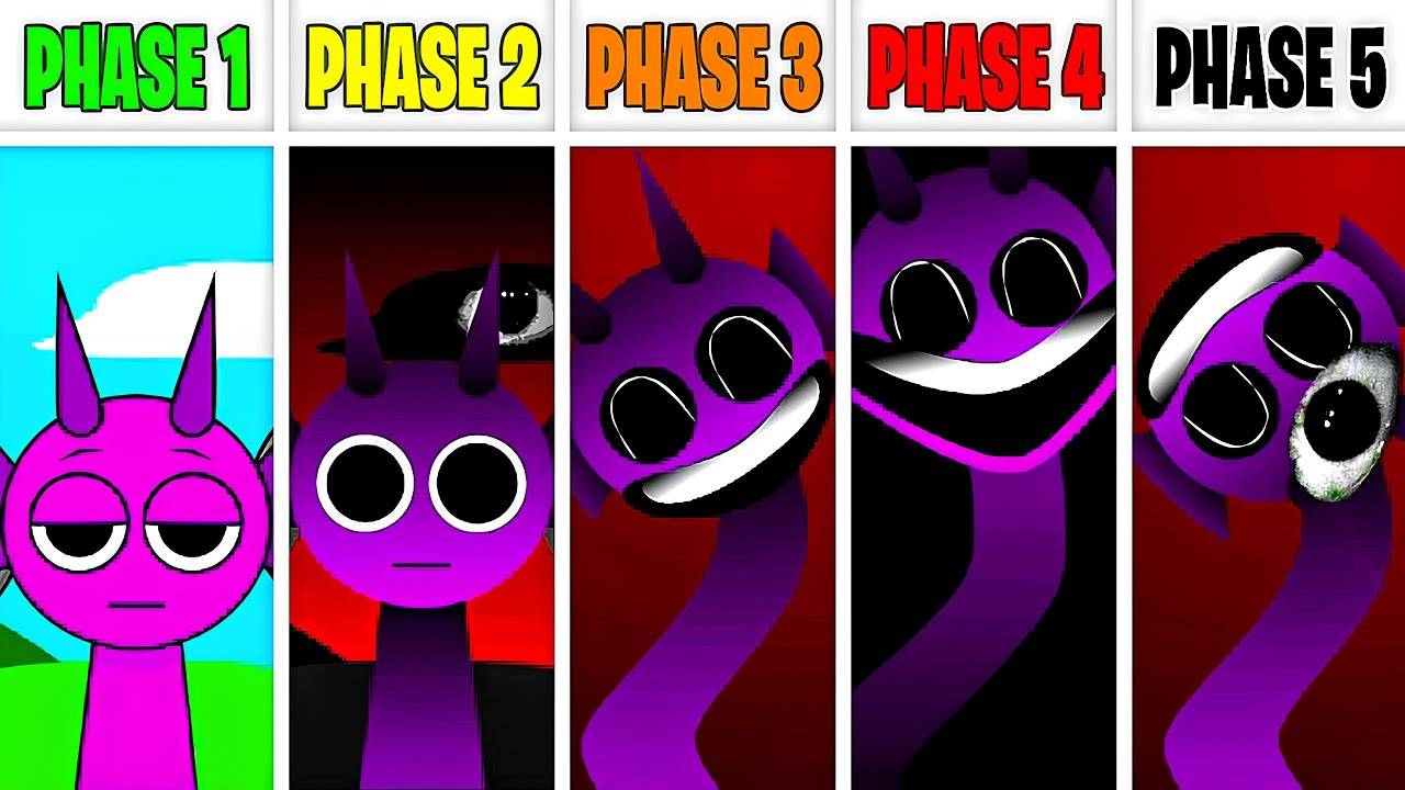 Incredibox Sprunki - Фаза 1 VS Фаза 2 VS Фаза 3 VS Фаза 4 VS Фаза 5