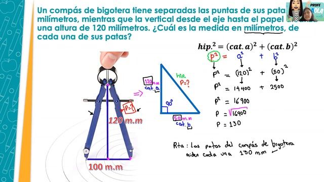 Aclaración de dudas de la guía de ejercicios de aplicación del Teorema de Pitágoras.