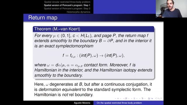 On the spatial restricted three-body problem - Agustin Moreno