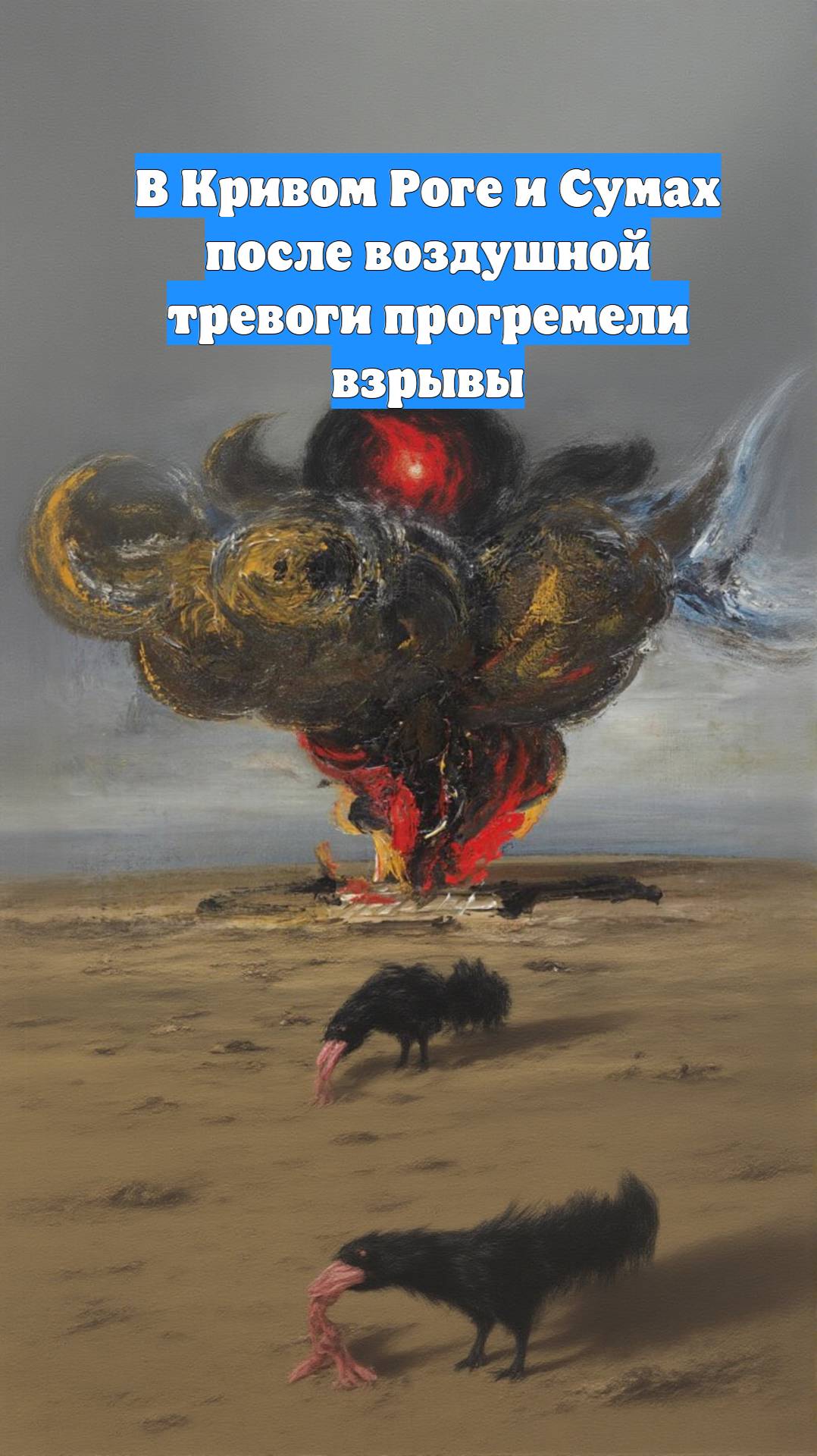 В Кривом Роге и Сумах после воздушной тревоги прогремели взрывы