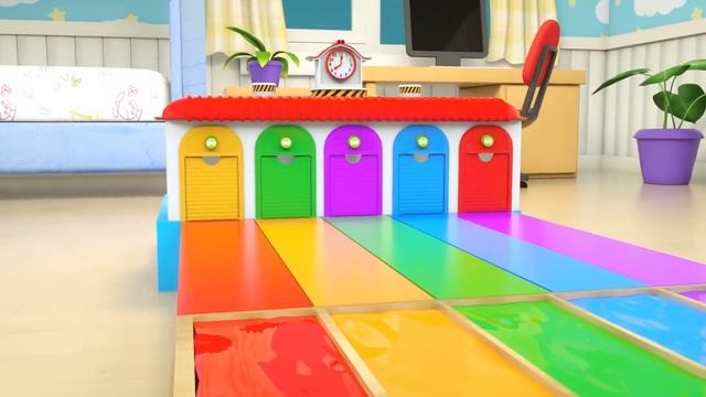 Учим цвета!!! Футбольный мяч, разноцветные машинки - Детские стишки и песенки для малышей