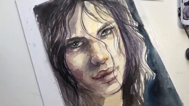 Портрет, акварель