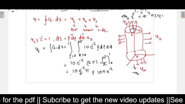 Numericals problem on Vector calculus and Divergence Theorem || Cylindrical Coordinate system