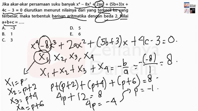 Mencari Nilai a, b, dan c dari Sebuah Persamaan Suku Banyak