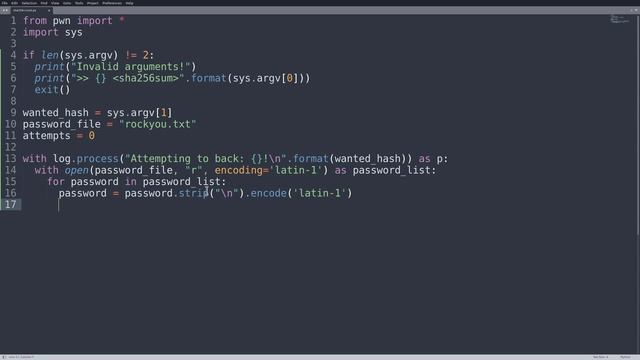 29. Project #2 - SHA256 password cracking