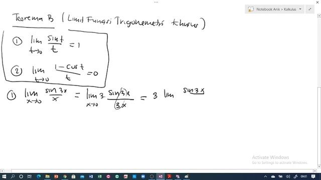 Limit Fungsi Trigonometri