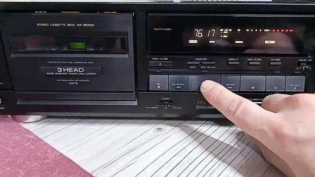 Aiwa XK-5000 - проверка тестовыми кассетами, калибровка деки