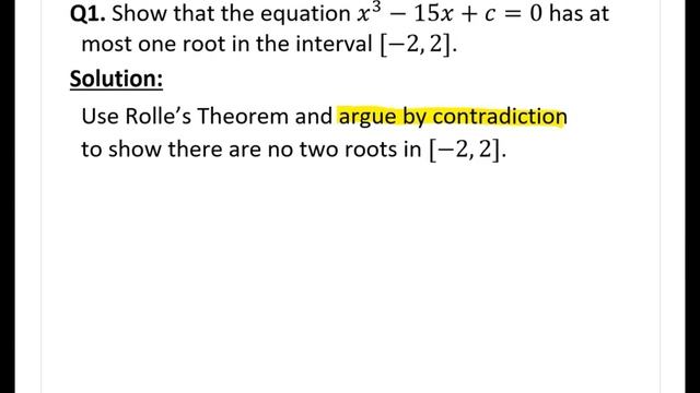 4.2.1 Application of Mean Value Theorem