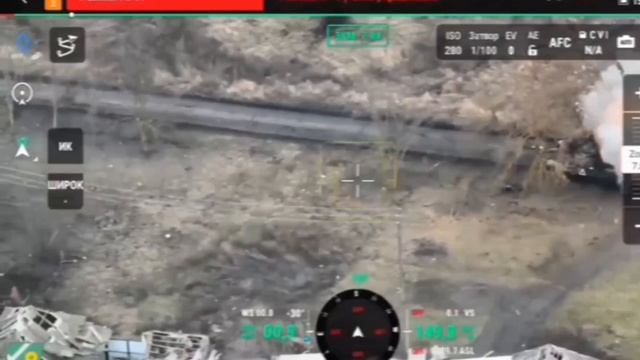 Детонация БК танка Т-64БВ вСУ в Курской области.