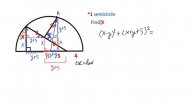 How to Find The Length of X in the Semicircle | Geometry | Math Olympiad Training |