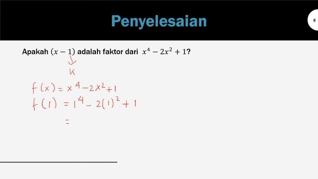 TEOREMA SISA DAN TEOREMA FAKTOR