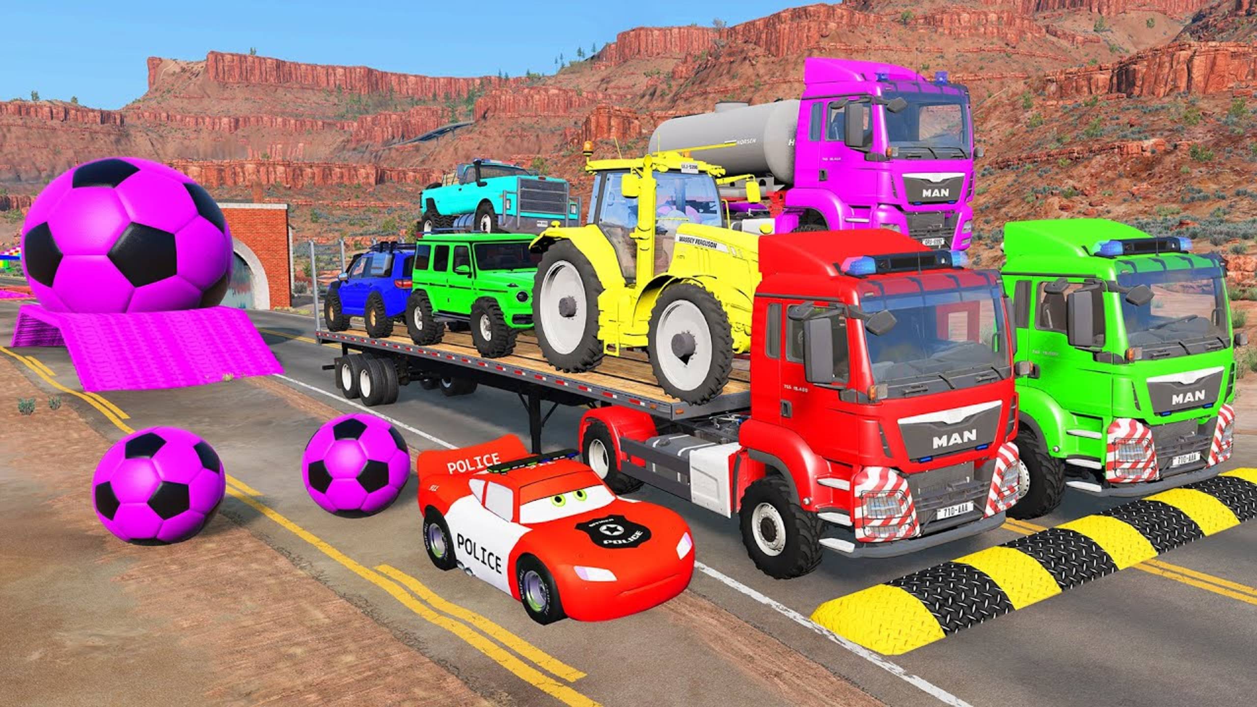 Машинки| Бименджи драйв |Молния Маквин - beamng