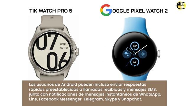 Pixel Watch 2 vs Tik Watch Pro 5 Comparativa en Español by @cliconlineStudios
