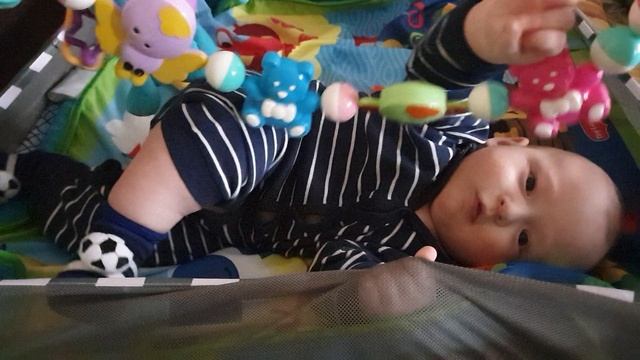 Рома активно играет в погремушки, 28.01.2025