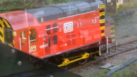 **NEW** 08907 in DB Schenker Red in Bescot sidings 7/11/13