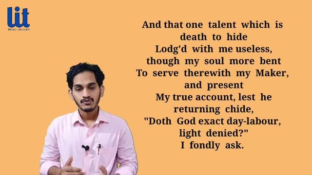 On His Blindness in Malayalam | by John Milton | line by line analysis | literacturer