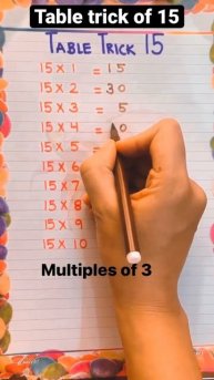 #shortsfeed #shortsvideo #youtubeshorts #yt #maths #ytshorts #tableof15 #viral #trending #fy #short