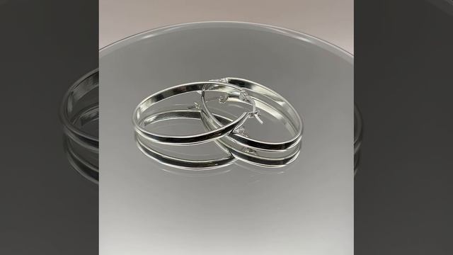 Серьги-кольца бижутерия алмазная грань А340560с-5