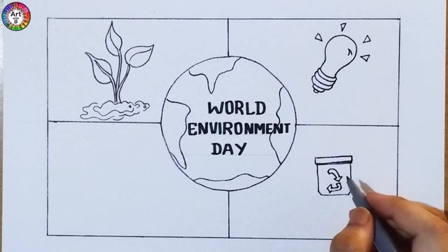 world environment day poster drawing || world environment day drawing easy